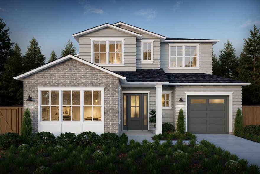 This 2-story Traditional-style Thomas James Homes residence offers 4-bedrooms and 4.5-bathrooms in the Woodside Plaza neighborhood. With thoughtfully designed living spaces and elevated finishes throughout, this home is crafted for both comfort and style. The main floor boasts a spacious great room with fireplace and large sliding doors that open to the patio for seamless indoor/outdoor living. The gourmet kitchen is appointed with a walk-in pantry and a large dining area, along with a private ADU featuring a kitchenette and en suite bathroom.  Upstairs, youll find two secondary bedrooms, a full bathroom, and a laundry room with sink. The grand suite includes a walk-in closet and a spa-like bath complete with dual vanities, a free-standing soaking tub, and a walk-in shower.  *Preliminary architecture shown is subject to change based on jurisdiction's design review process. Illustrative landscaping shown is generic and does not represent the landscaping proposed for this site. All imagery is representational and does not depict specific building, views or future architectural details.