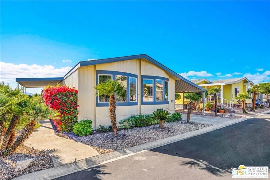 Remodeled and upgraded home on FEE Land! You own the land! Welcome to the beautiful resort style 55 plus community of Vista Montana. This three bedroom home has recently installed a 433A permanent foundation which means you can either pay cash or get a loan to purchase this home for qualified buyers. There are many upgrades and remodeling in this home to mention. There is a newer roof, HVAC, newly painted on the exterior, newer energy efficient dual pane windows, newer kitchen with formica counter tops and newer kitchen cabinets, newer like wood decking in the rear of the home which offers a lovely mountain view and like wood side deck as well. The carpet was recently shampooed. All new smoke and carbon detectors recently installed. The primary bedroom is separated from the other 2 bedrooms and is an ensuite bedroom. Most all funishings are included in the sale of the property. The amenities in the Vista Montana community are excellent, see attached photos. As of January 2026 the monthly HOA dues will increase to $329.00 per month. There is a resort style pool and spas, large community room for private and community events, billiard room, exercise room, sauna, card room and many activities if you wish to participate.