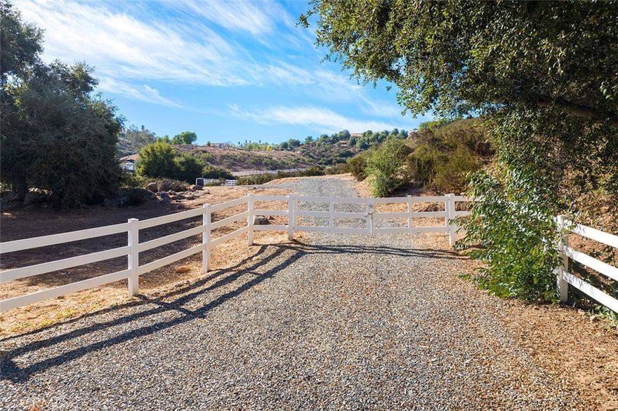 BEAUTIFUL 5-ACRE PARCEL IN A STUNNING AREA OF LA CRESTA with APPROVED GRADING PLANS AND ENGINEERED HOUSE PLANS!  This location does not get any better!  Loaded with giant ancient oaks and located just steps to the Cleveland National Forest, you will enjoy a peace only provided by nature. This sanctuary offers massive views from the potential house pad at the top and plenty of usable land at street level for your barn, workshop, ADU, outbuildings, horses, etc. With all the work the current owners have done, you are well on your way to constructing your dream estate in the prestigious Santa Rosa Plateau. Their hard work will not only save you time, but will provide savings of tens of thousands $$$ on engineering, perc test, and county fees. Utilities are conveniently located at the street and the parcel is already partially fenced and greets you with an inviting entry gate flanked by oak trees. This quiet location is easy – just one mile off the main road Avenida La Cresta – and is easy to view!  Prepare for a magical experience!  (Renderings and plans are available upon request) *****Discover the Santa Rosa Plateau Lifestyle…5-acre minimum parcels (10-acre minimum. in SR West), just minutes to schools, restaurants, hospitals, grocery stores, 15 Fwy & Temecula Wine Country. Enjoy this peaceful ranch community w/no commercial businesses, robust social activities, miles of private community trails & 1000s of acres of Ecological Reserve…All less than 1.5 hours from LA, SD, OC, Palm Springs & Big Bear. Discover the country, yet convenient, lifestyle of La Cresta, Tenaja & the Communities of the Santa Rosa Plateau!