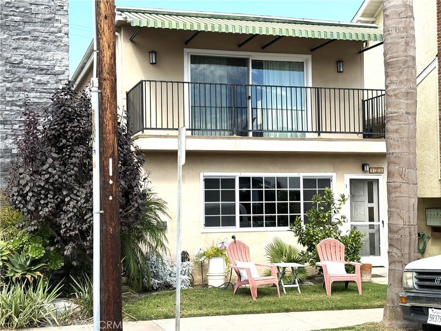 Just one block from the beach, this spacious 2-bedroom, 1.25-bath unit offers the best of coastal living. Enjoy flowing laminate floors throughout and a thoughtful layout with a long hallway that provides privacy between the bedrooms and living spaces. The generously sized U-shaped kitchen features ample cabinetry, abundant countertop space, an electric range, and a dishwasher—perfect for cooking and entertaining.



Relax in the expansive living room or step out onto your large private balcony to enjoy fresh ocean breezes. Additional conveniences include one covered carport space and on-site community laundry on the first floor. Don’t miss this opportunity to live steps from the shore in a comfortable, inviting home!