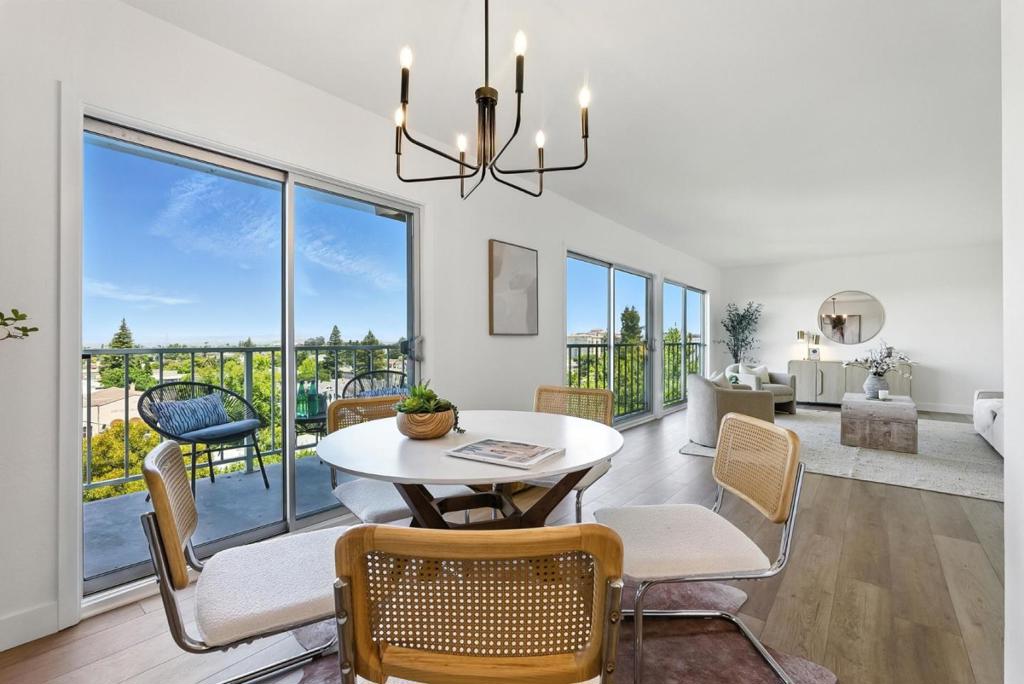 Views, Views, Views! Welcome to 30 Mounds, located in one of San Mateo's most coveted neighborhoods. This beautifully updated 2-bedroom, 2-bathroom condo is nestled in a charming and peaceful community, offering the perfect blend of serenity and convenience. Just minutes from vibrant downtown San Mateo and Burlingame with easy access to fantastic dining, shopping and entertainment. Spacious and filled with natural light, the unit features a thoughtfully designed layout. The upgraded kitchen includes new stainless steel appliances, quartz countertops and ample storage, while the recently remodeled bathrooms add modern elegance. Large windows frame stunning views and the open, airy living area creates a seamless connection to the outdoors. The generously sized primary suite features a walk-in closet and serene outlooks that evoke a sense of calm and comfort. Same floor laundry shared by 6 units. Perfectly positioned between San Francisco and Silicon Valley, this home offers the very best of Bay Area living in a highly desirable setting.