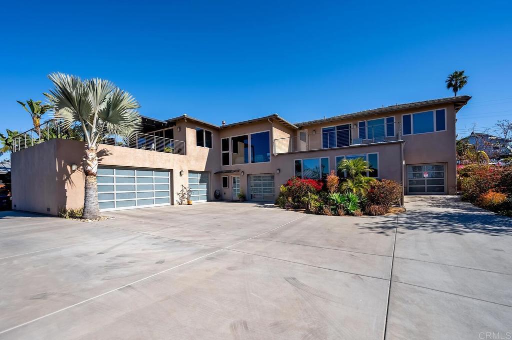 LOCATION, LOCATION, LOCATION! Look no further if you have been searching for the lifestyle of blending luxury and coastal living West of the 5 in the wonderful beach community of Leucadia! Step into your own private oasis. This extraordinary property has it all! Panoramic ocean views. Open floor plan. Oversized private deck off of main living area. Ocean view great room with large modern kitchen with leathered granite counters & cook island. Dining area and sitting area. Large primary bedroom with private deck, ocean view. Primary bath with shower, stand alone tub, bidet, dual sinks, walk-in closet, built in cabinets. Two additional generously sized en suite bedrooms and baths. Income-producing active Airbnb Junior Suite ADU with its own private entrance, full kitchen, living area, bedroom, walk-in closet, laundry room, and full bath! Attached 3 car garage plus 2 additional garages. Expansive driveway with room for at least 20 cars and/or sport court. Nice backyard space. 1/2 acre lot with plenty of room for a pool or pickleball court. Multiple mature fruit trees, including avocado trees. Live like you are on a spa-like vacation every day. Only a few blocks away from downtown Encinitas, shopping, restaurants, Coaster train station, beaches, and so much more. WELCOME HOME to living in a dream!