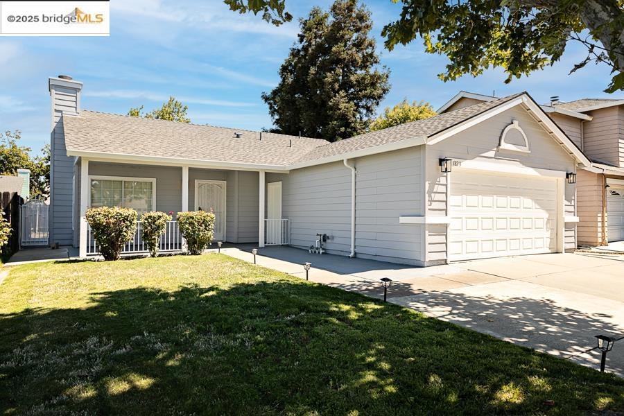 Welcome home to this charming two-bedroom two-bathroom residence, with a perfectly situated floorplan for effortless living! From the moment you arrive, the amazing curb appeal shines, showcasing a newly painted exterior, a well-manicured lawn, lovely rose bushes, & brand-new gutters & down-spouts. Additionally, you can rest easy knowing there’s a new roof overhead, adding both beauty and peace of mind. Step inside to discover a bright & inviting living space, enhanced by a cozy wood burning fireplace in the living room. This home boasts new interior finishes throughout to include new laminate flooring & carpeting, an updated kitchen showcasing refurbished counter tops, new sink, dishwasher, gas range/oven, & freshly painted cabinetry with new hardware. Upgraded bathrooms have new vanities, faucets, shower walls, & lighting. Let the natural light shine through french doors in both the dining area & master bedroom, both of which lead to a large backyard w/a covered patio providing shade while you enjoy your morning beverage. This home also features a newly painted attached two-car garage. Easy access to the freeway; close proximity to schools, and San Jaoquin General Hospital. This is the turn-key home you’ve been searching for. It will not last! Arrange for your visit today.