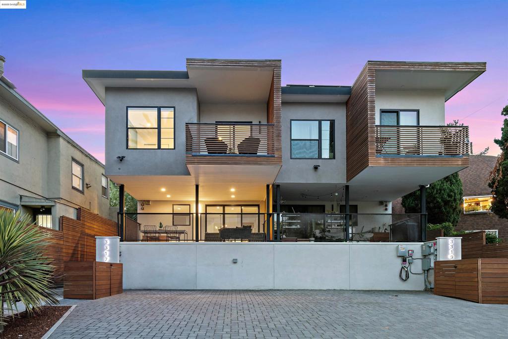 Architecturally stunning, modern designed 2022 construction near Lower Piedmont Ave! 3 bedrooms, 2.5 baths and 2 outdoor decks for that California indoor/outdoor living. This townhouse style condo is one of four units in the small complex with very low HOA fees of $263 per month. This sophisticated home is sure to please the most discerning buyers with high quality materials and designer finishes throughout including: custom cabinets and built in dresser, skylights, several large closets, polished concrete and French white oak floors, and Grohe plumbing fixtures. High tech and environmentally friendly with all rooms wires for ethernet, sound deadening efficient Marvin windows, heat pump with AC, smart thermostats, Ring smart access and security features, designer LED lighting, and wired for an EV car charger right next to your gated, dedicated off-street parking spot (middle left in front of deck). Very centrally located right off 580 Harrison exit and bus stops in front of the property, both going downtown and express route to San Francisco. An 86 Walk Score and close to Piedmont Ave, Grand Lake, Whole Foods, Kaiser Hospital and Lake Merritt for an easy and convenient lifestyle. Open Sat & Sun, 2-4.