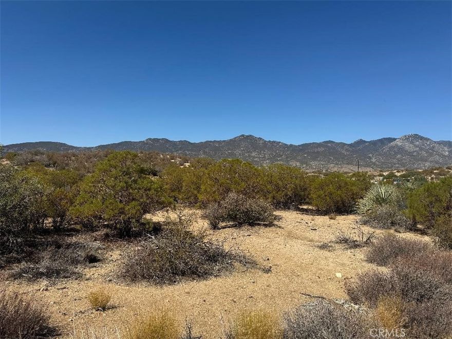 Welcome to the High Desert of Riverside County. Quiet peaceful starry nights. This area is called Alpine Village and is just a short 20 to Palm Springs and Palm Desert area but a good 20-30 degrees cooler in those hot summer nights. 

No smog pollution lets you see all those beautiful stars at night.  Whether it is a weekend getaway or retreat, star gazing treat, or building

your beautiful dream home, it you love the glorious views of the mountains and the peaceful calm quiet of nature this is your place. 

It is vacant land so take a drive up and check it out.  You will be in awe of the mountains surrounding this place. 

The parcel itself is all usable..

What could you do with an acres of land. AND especially at this price. 



No owner carry, cash full offers please