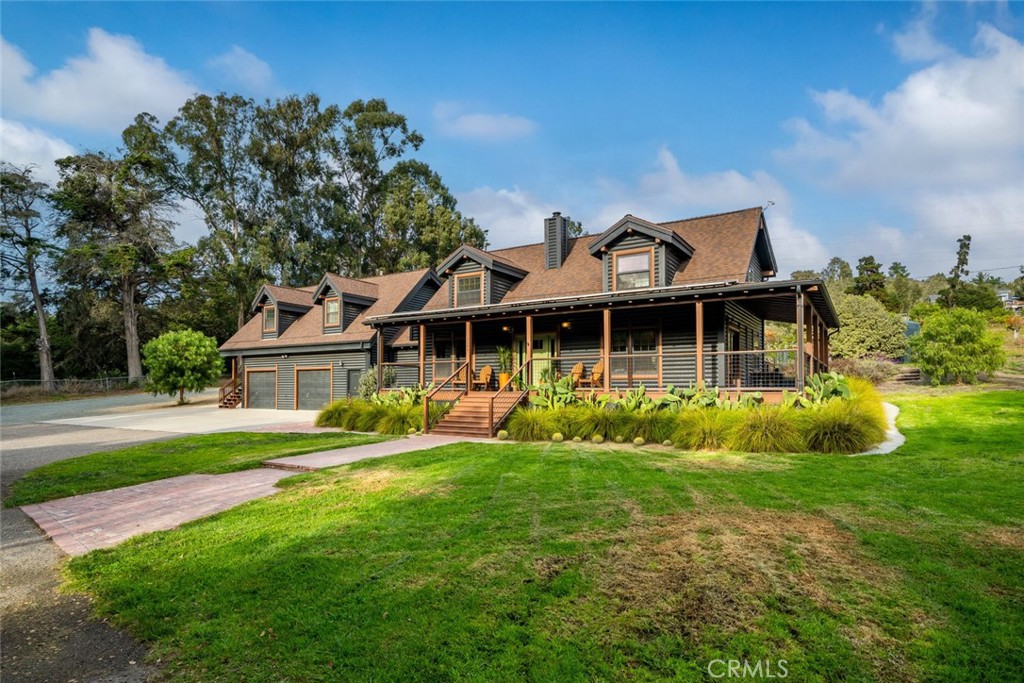 A rare opportunity to own a newly remodeled, immaculate, income-producing or multi-generational, professionally designed (award-winning designer) modern farmhouse on 5 acres in prestigious East Arroyo Grande! Just minutes to historic Arroyo Grande Village, world class wineries, Pismo Beach, and San Luis Obispo, the property offers extreme privacy and sophisticated rural living with easy access to everything that the Central Coast has to offer. The property is truly one-of-a-kind featuring the following:
4 beds / 4.5 baths / 2,640 square feet (Main house is 3 beds / 3.5 baths including the shop bath in the garage / 1,995 square feet. Guest home is 1 bed / 1 bath / 645 square feet)*
Efficient solid log construction on the first floor*
Stunning natural wood high ceilings with exposed beams*
Tongue and groove walls on the first floor*
Hardwood floors throughout*
Gourmet-level kitchen with JennAir appliances, induction cooktop, and custom stone countertops and backsplash*
Fully custom upscale bathrooms with ROHL fixtures, heated floors, and heated shower bench*
Unique lighting and light switches*
A wood stove*
Custom laundry room in main home and stackable laundry in guest home*
A custom built-in closet*
Custom hidden door dormer storage*
Two car garage*
Wraparound porch with custom railings*
Two gated patio areas*
A solar array and Tesla battery for backup when the power is down*
Two water tanks and a new booster pump*
Guest House / Additional Living*
An Airstream Bambi “glamping” site with deck, utilities, and outdoor shower*
5 gated and fully fenced in acres*
Unlimited parking, including parking for horse trailers and fifth wheels*
Ample open acreage for you to bring your horses or animals*
2 color-matched shipping containers for extra storage*
A firepit area*
Natural Beauty & Wildlife*
Mature avocado trees, citrus trees, pepper trees, succulents, and cactus*
Active owl boxes*
Regular visits from deer, turkeys, quail, rabbits, bobcats, red tail hawks, feral cats, and owls*