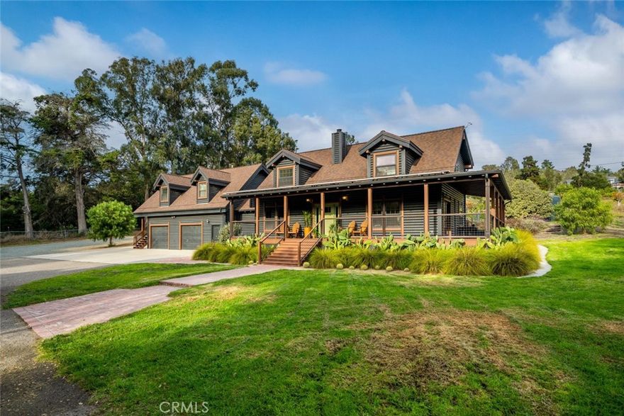 A rare opportunity to own a newly remodeled, immaculate, income-producing or multi-generational, professionally designed (award-winning designer) modern farmhouse on 5 acres in prestigious East Arroyo Grande! Just minutes to historic Arroyo Grande Village, world class wineries, Pismo Beach, and San Luis Obispo, the property offers extreme privacy and sophisticated rural living with easy access to everything that the Central Coast has to offer. The property is truly one-of-a-kind featuring the following:



4 beds / 4.5 baths / 2,640 square feet (Main house is 3 beds / 3.5 baths including the shop bath in the garage / 1,995 square feet. Guest home is 1 bed / 1 bath / 645 square feet)*



Efficient solid log construction on the first floor*



Stunning natural wood high ceilings with exposed beams*



Tongue and groove walls on the first floor*



Hardwood floors throughout*



Gourmet-level kitchen with JennAir appliances, induction cooktop, and custom stone countertops and backsplash*



Fully custom upscale bathrooms with ROHL fixtures, heated floors, and heated shower bench*



Unique lighting and light switches*



A wood stove*



Custom laundry room in main home and stackable laundry in guest home*



A custom built-in closet*



Custom hidden door dormer storage*



Two car garage*



Wraparound porch with custom railings*



Two gated patio areas*



A solar array and Tesla battery for backup when the power is down*



Two water tanks and a new booster pump*



Guest House / Additional Living*



An Airstream Bambi “glamping” site with deck, utilities, and outdoor shower*



5 gated and fully fenced in acres*



Unlimited parking, including parking for horse trailers and fifth wheels*



Ample open acreage for you to bring your horses or animals*



2 color-matched shipping containers for extra storage*



A firepit area*



Natural Beauty & Wildlife*



Mature avocado trees, citrus trees, pepper trees, succulents, and cactus*



Active owl boxes*



Regular visits from deer, turkeys, quail, rabbits, bobcats, red tail hawks, feral cats, and owls*