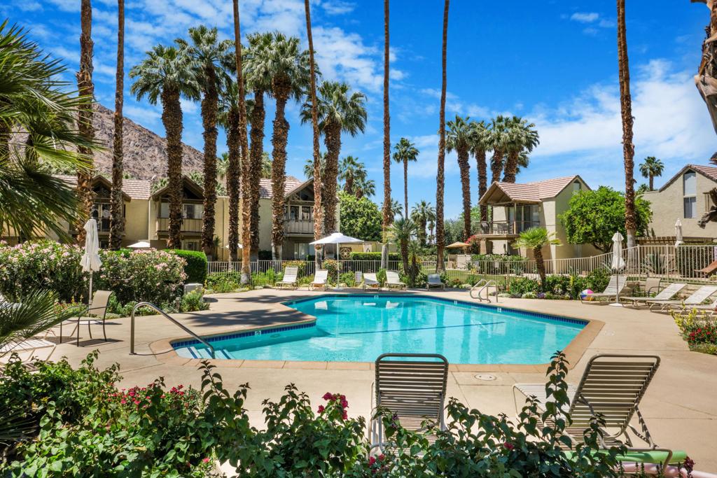 Location, Location, Location! Don't miss this chance to own this stunning upgraded Condo in the desirable gated community 'Mountain Cove' in Indian Wells. This spectacular lower-level unit features one-bedroom, one-bathroom, laundry room, cozy and charming living and kitchen space with panoramic mountain views and easy pool access just steps away. This condo offers a generous outdoor space, boasting a double patio perfect for admiring the mountain scenery, morning and night. Fully furnished! Owners of Indian Wells enjoy significant advantages (discounted golf, spa and shopping, along with access to great fitness facilities a short drive away) This community permits for Short Term Rentals, 7 days minimum.