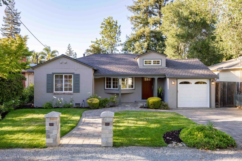 Set on a peaceful, tree-lined street, this bright and stylish home offers great curb appeal and over 2,700 total SF of interiors. Wide-plank floors, high ceilings, and abundant natural light enhance the beautifully remodeled open layout, centered around an impressive great room where the living and dining areas connect to the backyard through a wall of glass. The kitchen blends sleek design with high-end Miele appliances, creating a space that's both functional and inviting. Three spacious bedrooms are complemented by a detached guest house with its own bedroom and bathroom, perfect for guests, extended family, or a private office. The backyard is ideal for entertaining, with a large patio, pergola, lawn, and a play structure for kids. Additional highlights include a dedicated home office, air conditioning, and an attached garage. Enjoy a convenient location close to parks, Rancho Shopping Center, and Highway 85, with top-rated schools just minutes away.