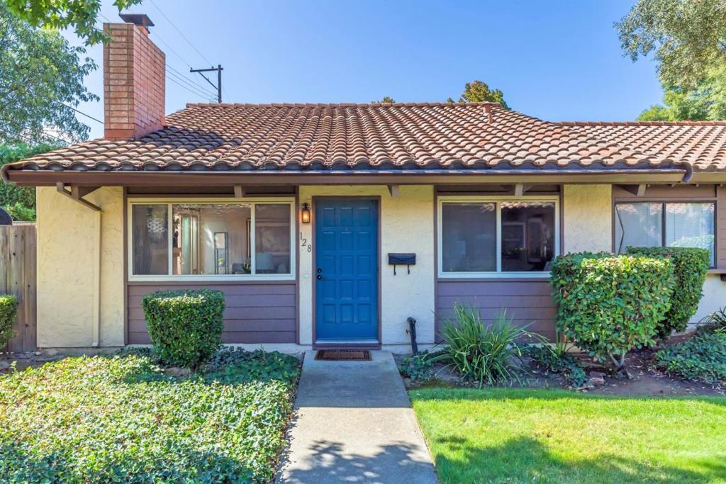 Beautifully remodeled single-story end-unit townhouse in Sunnyvales desirable Sunnytrees community. This modern home offers privacy, comfort, and luxury upgrades throughout. Fully renovated in 2018, it features engineered wood flooring, a stylish kitchen with quartz countertops, Miele appliances, and a Zephyr range hood. The bathrooms include high-end fixtures and Robern medicine cabinets with touch controls. Recent upgrades include new electrical wiring, furnace, AC, water heater, and a MERV 16 air filtration system with HRV for fresh air year-round. Enjoy two private yards, an attached garage pre-wired for dual EV chargers, and community amenities including a pool and clubhouse. Ideally located minutes from Caltrain, major tech campuses, top schools, parks, dining, and shopping, this home offers exceptional Silicon Valley living at 128 Brahms Way. Professional photos coming on Friday.