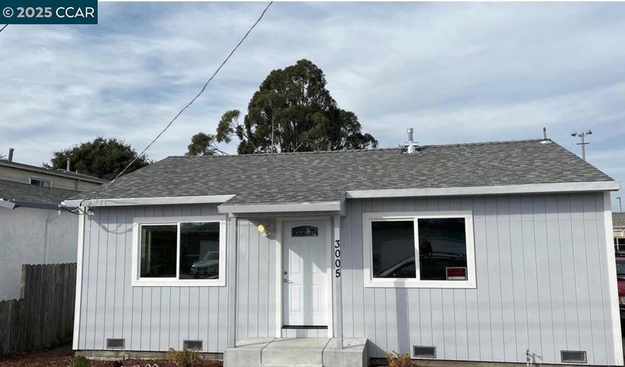 Like Brand New. Essentially everything new in this 3 bedroom, 1 bathroom house. Residence features extensive renovations throughout. Highlights include: Electrical upgrades, Reinforced Foundation,  New Roof, New central heating System, Modern kitchen including  new cabinets and new counter tops and recosed lights, new dual  pane windows. Modern remodeled bathroom. SEWER LATERAL COMPLIANCE CERTIFICATE.