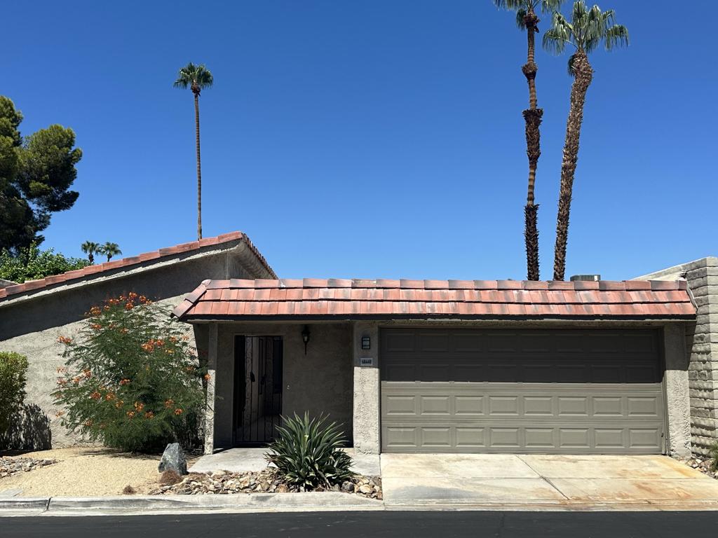 Great 2-bedroom 2-bath condo for long-term lease in popular gated Cathedral Canyon Country Club. Recently painted with new flooring and carpet. The entry is gated with a front courtyard, and just outside the back patio is the community pool and spa. Lease includes refrigerator, washer and dryer. Short walk to tennis and golf (pay to play).Cathedral Canyon Country Club is close to the airport, downtown shopping, dining and casino.