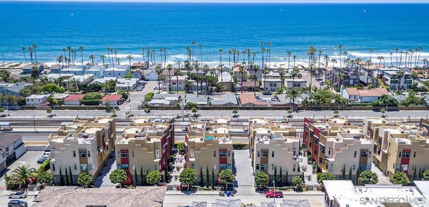 Huge Price Improvement! Panoramic ocean views and an incredible renovation. A rare opportunity! Introducing this newly renovated 2005 townhome with breathtaking panoramic ocean views and a private panoramic ocean view roof deck. This is one of only 7 townhomes in the community of 28 that has spectacular big blue ocean views from the kitchen and living room. Over $350,000 invested in this impeccable remodel, no detail was overlooked and this home shows like a modern chic beach home. This townhome has 3 bedrooms (one on the first floor), 3.5 baths, 2-car attached garage, over 2,040 sqft of living space and soaring ceilings on every floor. This townhome has so many high end features, including a dumbwaiter to the kitchen. With an HOA fee of just $500/month covering all exterior maintenance, you can enjoy minimal responsibilities and the freedom to lock up and go. This property offers unparalleled value that is hard to find in today's market. Just 2 blocks to the beach and located in the gated Coastal Townlofts, this exclusive community enjoys a prime location west of 101, offering not only panoramic ocean views but also 360 degree views with beach access. This community was custom built with a special variance, so this townhome has soaring ceilings that are 10-11ft on every level. Situated just a few blocks from the beach, the pier, and downtown, and a stone’s throw from the “quiet zone” Metro, this home provides unmatched convenience. This stunning front unit tri-level townhome offers a spacious and functional layout and an incredible location close to everything!