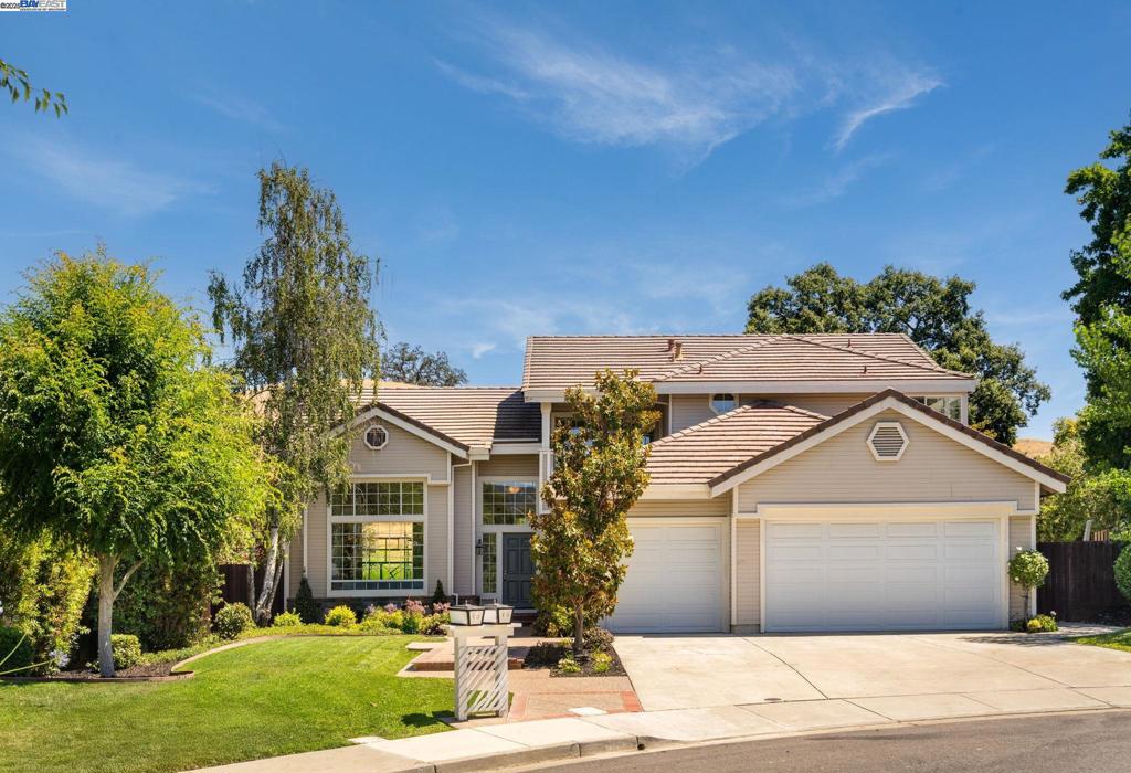 Welcome to 851 Independence Court, in Ventana Hills. This fresh, light and airy versatile home offers top of the line living in a dual primary suite design. The home is situated on a private court which backs up to permanent open space. Relax and entertain in the beautifully landscaped backyard and watch the occasional deer, and soak in the in- ground spa. Views can be enjoyed from the back, along with the Ridge from the front balcony. The home features the primary ensuite downstairs, along with a living, dining, family room, indoor laundry room and upgraded kitchen with stainless steel appliances and granite counters. There is a large bar area with ample storage. Upstairs you will find two large bedrooms, 2 full baths and a large loft for younger generations to hang out in. One bedroom and bath make up the junior suite on the second level. This home can accommodate generational living. All flooring has been replaced and wood floors refinished. New fresh paint throughout the interior and new carpet in all bedrooms and living room. Close to Mission Hills Park, downtown Pleasanton, shopping and easy access to Freeway 680 and Ace Transit Station. Come and see this gorgeous home in a highly desired in Pleasanton. Open House Sat and Sun, 8/02 and 8/03, 1-4 PM
