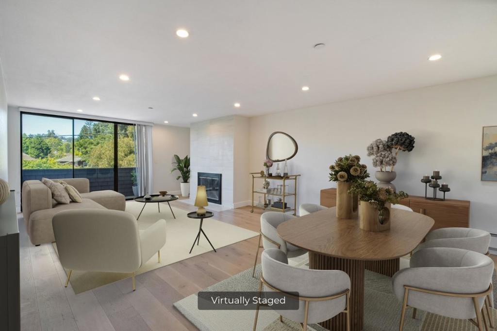 Welcome to 1500 Sherman Ave #3D, a beautifully updated, light-filled 2-bed, 2-bath condo ideally situated in one of Burlingames most walkable neighborhoods. Privately located at the rear of a well-maintained building, this stylish home features a semi-open kitchen remodeled in 2020 with new cabinetry, quartz countertops, stainless steel appliances, a large pantry, and a skylight. The spacious living/dining area offers updated flooring, recessed lighting, a remodeled fireplace, and access to a private balcony. Both bathrooms were fully renovated with modern vanities, new flooring, updated shower/tub systems, mirrors, & custom cabinetry. The primary suite includes a walk-in closet with built-in organizers, a sleek en-suite bath with walk-in shower and dual vanity, and a second private balcony. The second bedroom also features custom closet storage. Additional highlights include in-unit laundry, a smart hallway shoe storage system, and 2 deeded parking spaces in the secure underground garage. Residents enjoy a shared backyard garden-perfect for relaxing outdoors. Just a short walk to Broadway & Burlingame Ave, you'll love being steps from restaurants, cafes, boutiques, parks, schools, Caltrain & major commute routes. Turnkey & ideally located, this is Burlingame living at its best!