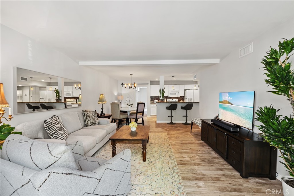 GREAT LOCATION!!! Beautiful Condo Fully Furnished in the Heart of Calabasas. This single story 3 bedrooms and 2 bathrooms condo features a spacious open floor plan with a stunning spacious kitchen featuring an island with space for barstools, granite countertops and plenty of cabinet space. The large master bedroom has wall to wall closet space with beautiful new doors and an additional walk-in closet, an en-suite updated bathroom and a balcony facing the rear of the complex for a quiet place to relax. Secondary bedrooms are spacious and bright. Stunning vinyl floors throughout, dual pane windows and washer inside the unit. This unit has a large outdoor space / patio with new pavers and beautiful landscape and great views. Shared garage with 2 tandem parking spots. Community offers a heated pool and spa, and best of all, access to Calabasas Lake conveniently located across the street. Close to Calabasas Swim and Tennis, Farmers Market, the Commons, Old Town Calabasas and all the great restaurants and shops in the area. Don't forget the AWARD WINNING SCHOOLS Las Virgenes school district has to offer!!