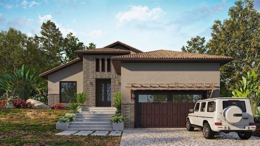 Dramatic Mediterranean Retreat   4 Bed, 3.5 Bath | 2,650 Sq Ft    Step into luxury through a soaring entry tower and grand iron double doors that set the tone for this stunning single-story Mediterranean-style home. With soaring ceilings up to 20 feet and 10-foot walls throughout, this architectural gem offers a sense of openness and elegance rarely found.    The chef’s kitchen is a true showpiece, featuring stainless steel appliances, quartz and stone countertops, and sleek tile finishes that carry throughout the home. Perfect for entertaining, the open layout flows seamlessly to a massive 50 foot deck offering panoramic views in every direction and unmatched privacy.    Situated on a large lot and end of a cul-de-sac this home promises peace, space, and zero through traffic.     Buyers have the opportunity to choose select fixtures and finishes to make this home uniquely theirs.  If purchased early enough the buyer will have the option to pick from the two different renderings.      Additional highlights include: 4 spacious bedrooms & 3.5 designer bathrooms, Luxurious tile throughout, Stamped concrete driveway & front landscaping included, Unbeatable indoor-outdoor living, Your private Mediterranean retreat awaits.