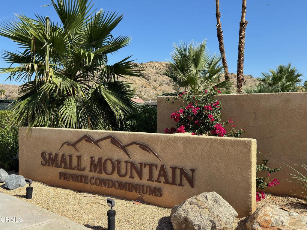 Rarely available beautiful condo in the Small Mountain Community - the most convenient location in the heart of Rancho Mirage just one block off of the 111! Half way between Palm Springs and Palm Desert, and just 5 minutes to Eisenhower Medical! This 1 bedroom, 1 bath condo feels like a house and has just been renovated with new Quartz countertops in the kitchen, new luxury vinyl flooring, new carpeting, a remodeled bathroom, fresh paint, and a fully landscaped private patio/yard with auto-timed irrigation so you never have to water. Vaulted, wood-beamed ceilings give the unit openness and lots of natural light. Enjoy your in-house laundry area with washer/dryer, two closets in the bedroom (one of which is a large walk-in,) and your private two-car garage with TONS of storage right outside your front door! Walking distance to shops and restaurants, Mountain views, Two pools/spas, and tennis & pickleball courts complete this hidden gem of a community. Please copy/paste this link to apply with Rentspree https://apply.link/w4v526U