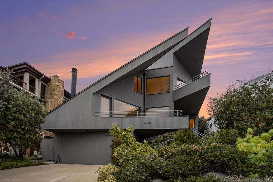 Perched on one of Del Mar’s most coveted sites, this modern coastal architectural masterpiece—crafted by local designers Austin • Hansen—offers the perfect blend of privacy, tranquility, and sweeping blue-water ocean and reserve views. Situated at the end of a quiet cul-de-sac and across from the reserve, the home provides an exceptional sense of seclusion. Built in 1985, the residence spans 2,540 square feet and features 4 bedrooms, 3 bathrooms, and a versatile loft ideal for an office, media room, or creative space. Enjoy stunning vistas from the living room and primary suite balconies. The spacious backyard includes a large entertaining deck and a garden area with room for a pool. This is a rare opportunity to own a truly remarkable Del Mar property—you’ll want to see it for yourself! Appliances convey! Newer roof, extrerior paint, water heaters (2) and furnace.