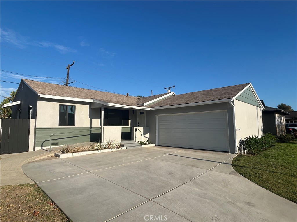 Check out this beautifully updated 3-bedroom home nestled on a serene cul-de-sac! Offering modern comforts and stylish finishes throughout, this move-in ready gem is sure to impress. The exterior boasts a brand-new driveway, a 2-car garage with a new door, and fresh paint inside and out, giving it outstanding curb appeal. Inside, enjoy all-new flooring, energy-efficient dual-pane windows, and a fully remodeled kitchen featuring sleek quartz countertops, updated electrical, and brand-new plumbing fixtures. The bathroom has been elegantly renovated with contemporary touches, creating a spa-like retreat. Each spacious bedroom offers plenty of room to relax, and the open layout flows seamlessly from one room to the next. Outside, the private backyard is perfect for both relaxing and entertaining. This upgraded home offers the perfect combination of style, comfort, and a peaceful location—don’t miss out