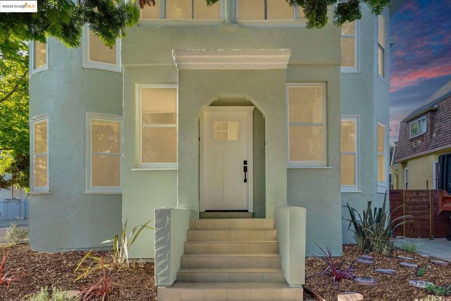 If you’ve been looking for real space in the Bay, this property delivers it in a way most homes simply can’t. Fully rebuilt from the studs and thoughtfully redesigned, this oversized duplex offers two bright, modern homes under one roof. The upper level features a generous 8-bedroom, 3-bath layout, while the lower level provides 5 bedrooms and 2 baths—ideal for multi-generational living, income potential, or creating the kind of flexibility you don’t often find. High ceilings and huge windows flood both levels with natural light, highlighting clean, contemporary finishes and wide-plank flooring throughout. The kitchens are designed for cooking and gathering, and the updated baths bring a calm, spa-inspired feel. All major systems—electrical, plumbing, and lighting—have been fully updated with quality and longevity in mind. Step outside to a shared, landscaped retreat that offers a quiet break from the city. And when you’re ready to plug back in, this West Oakland location sits right in the middle of a vibrant, historic community. Stroll to Prescott Market, feel the energy from the new Ballers’ field, and experience a neighborhood with deep roots and real momentum. A rare mix of size, style, and location—don’t miss your chance to see it in person.