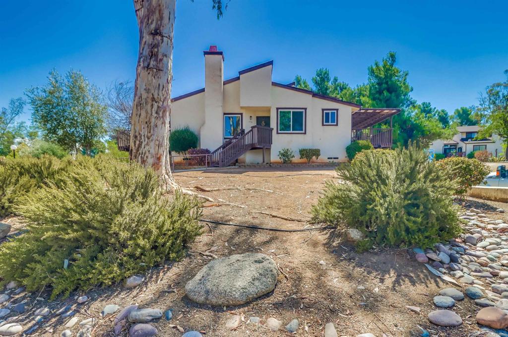 Welcome to San Vicente Country Villas. This scenic community is peaceful yet beautiful. Mountains surround this development located in the heart of Ramona. The home consists of 3 bedrooms and 2 bathrooms over 2 stories, a 2 car garage, and nice outdoor patio space. An open and bright kitchen highlight the first floor with updated appliances. Newer AC along with newer windows and slider were recently installed. Amenities also include swimming pools, spas, tennis courts and local golf facilities. Welcome home!!!