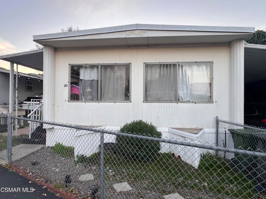 Wonderful opportunity to buy in Simi Country Estates! Hurry this will not last. This home offers 2 big bedrooms and 2 bathrooms with 1120 sq ft. This home has big primary bedroom with en-suite, open floorpan, bonus room, big kitchen with lots of counter space, central ac, indoor laundry room, big living room, good sized fenced in yard, carport and plenty of guest parking, community clubhouse with 2 pools and a spa, clubhouse with kitchen and billiards and close to shopping. So much to offer!