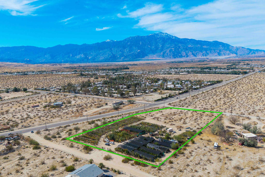 This incredible 4.7-acre property in Desert Hot Springs offers everything you need for your next project. Included in the sale are a variety of thriving plants. The property is fully equipped with essentials utilities, including water, solar panels, and lights are in place. The water irrigation system is already set up, ensuring your plants stay hydrated and healthy. Additionally, high-speed is already available, allowing you to work or stay connected. This land is ready to make your vision a reality.