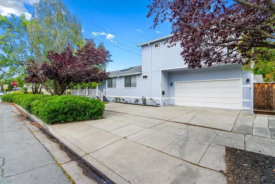 Welcome to this beautifully renovated 2,230 sq ft home, perfectly situated on a corner lot in the vibrant heart of Redwood City. Featuring 5 spacious bedrooms, 3 full bathrooms, and a fenced yard, this home offers an ideal layout for families or anyone in need of extra space and flexibility. Inside, you'll find modern touches throughout, including brand-new appliances, updated LVP flooring, and fresh interior and exterior paint that bring a bright, contemporary feel to every room. A standout feature is the 2-bedroom, 1-bath retreat above the garage, offering a secluded space perfect for guests, extended family, or rental income potential. Enjoy the prime location, just a short walk to Red Morton Community Park, the enchanting Magical Bridge Playground, Roosevelt Shopping Center, museums, and major commuter routes. This move-in-ready home combines style, space, and convenience in one of Redwood Citys most desirable neighborhoods. Dont miss out on this exceptional opportunity!