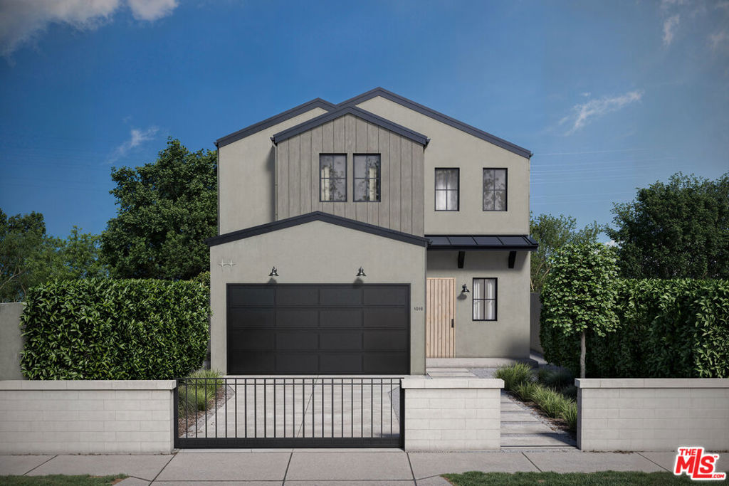 Tucked behind gates and mature hedging, the Palms Farmhouse is an exquisite new construction offering a secure retreat in the heart of Venice. Set back from the street on a rare oversized 6,061 square foot lot with 4-bedrooms, 4.5-bathrooms, and 3,412 SF of living space, this under construction home designed and built by Bespoke Homes California has a transitional interior finish with a Venice modern take on a farmhouse. The main level features a great room with a custom fireplace and expansive sliding glass doors that open to an impressive backyard. The kitchen is the true centerpiece: generous in scale, with a statement island, custom cabinetry, and a passthrough window that connects directly to the outdoor bar. A large dining room sits just off of the kitchen and a main-level en-suite bedroom provides flexibility for guests or home office. Upstairs, vaulted ceilings in every bedroom and skylights elevate the sense of space. The primary suite features its own fireplace, walk-in closet, and spa-like en-suite bathroom. Two additional en suite bedrooms, large linen storage closet, and a separate laundry room complete the upper level. Outside enjoy a full outdoor kitchen, a large pergola-covered patio, and generous yard space with curated landscaping perfect for quiet evenings or lively gatherings. Secluded from the street with ample parking and a secure set-back presence, this designer-done home offers a true sense of retreat just moments from Abbot Kinney, the beach, and everything that makes Venice one of L.A.'s most sought-after communities. The property is expected to be completed October 2025. PHOTOS ARE RENDERINGS NOT REAL PHOTOS.