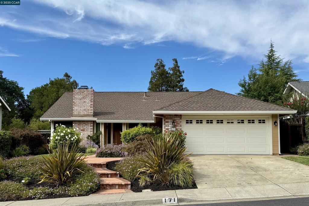 Welcome to this beautifully refreshed single-level 4-bedroom, 2-bathroom home offering 1,650 square feet of comfortable living space. Step inside this freshly painted home to discover soaring ceilings and a spacious layout, with a modern kitchen featuring renovated cabinetry and finishes. The bathrooms have been remodeled to add style and convenience, while the newer roof provides peace of mind for years to come. The backyard is a highlight—complete with a serene deck overlooking an orchard-like setting, perfect for relaxing, entertaining, or enjoying the outdoors year-round. Additional features include a gas grill, planter beds for gardening enthusiasts, and a large outdoor shed providing ample storage. Tucked away on a quiet court location, this home offers both privacy and community charm. Ideally located near hiking, parks, shopping, dining, and commuter routes, this property is a wonderful blend of comfort, style, and location.