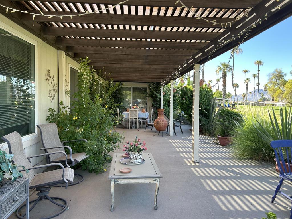 GORGEOUS FURNISHED HOME ACROSS FROM POOL AND GOLF COURSE SETTING. COME TAKE A LOOK YOU WILL NOT BE DISAPPOINTED. THIS HOME DIRECTLY ACROSS FROM COMMUNITY POOL AND SPA OFFERS TWO BEDROOMS, TWO FULL BATHS OPEN LIVING ROOM WITH FLOOR TO CEILING WINDOWS, FIRE PLACE AND BAR. LAMINATED FLOORING COUNTRY KITCHEN WITH SKYLIGHT. SPACES DRIVEWAY AND LARGE STORAGE SHED ELEGANT PATIO OVERLOOKING THE GOLF COURSE A MUST SEE COME QUICKLY BEFORE IT SELLS suncrest is a 55 and older community.