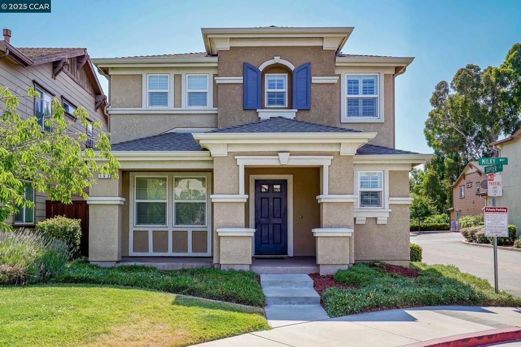 Welcome to this jewel in Pittsburg's hidden gem neighborhood near Los Medanos College! Immaculate and fresh, this 3 bed, 2.5 bath single family home awaits your crew needing proximity to a private playground, shops and restaurants, and Los Medanos college. Great open layout downstairs, with huge loft area (instead of the 4rth bedroom) upstairs for extra living comfort. The kitchen features granite counters and gleaming cabinetry. Recessed lighting and plantation shutters throughout as well! The living room has a cozy fireplace and demising wall to separate it from the dining area. A small, manageable backyard is available for your pets or other uses. New carpets throughout and lino in main baths, fresh paint, immaculate and sparkling. The garage is fresh and clean, and the landscaping is handled by the HOA, so low-maintenance is the keyword here. Explore this well-priced offering and consider this gem as your next stop!