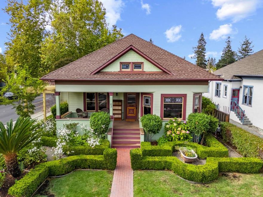 Ideal owner user opportunity strategically located in the heart of downtown Campbell. Total Rentable Building Area is approximately 3,392 +/- sq ft. Main Floor is 1785 +/- sq ft, The 2nd floor/attic/storage area is approximately 1,500 +/- sq ft. The Basement is 228 +/- sq ft.  This California Colonial Cottage was built in 1900 by a local craftsman named George Whitney and later given to George Campbells granddaughter Lena Swope French. The building is the historic Lena Swope French House per city of Campbell. Zoned PD - allowable uses are Professional Office/Mixed Use. 7 parking spaces in private parking lot. Buyer to verify any and all information with the city of Campbell.