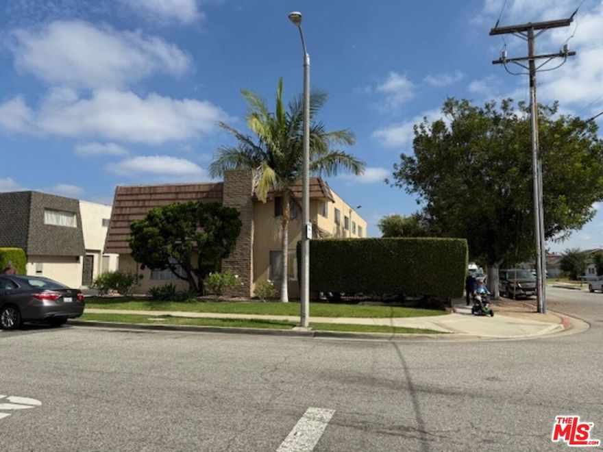 Located in one of the nicest areas of Gardena, this 4 unit property comes with a large 3+2 owner's unit, fenced yards for two units, 5 carports, 3 garages, and great tenants. The owners unit is ready for updating and owner occupancy. This is the only unit not renovated, as the tenants have been in the unit for over 20 years.  Well maintained by the current owners, occupied by great tenants.