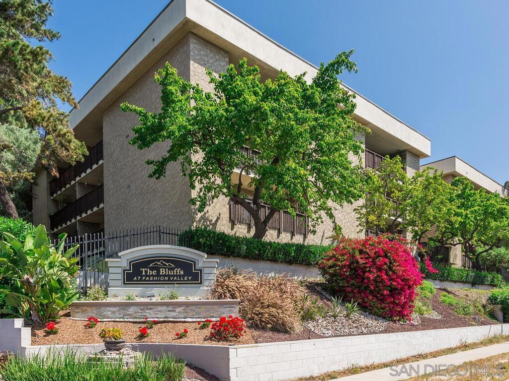 This second-floor condo is located on the quiet, interior courtyard with a view of the common area and the water fountains. You also get a deeded space in the gated parking lot, which may be big enough to park tandem. You are just a few miles away from Mission Bay/Pacific Beach, downtown San Diego, USD, SDSU, UCSD. Located on the trolley line and close to shopping and Fashion Valley Mall. The complex features a gym, pool, spa, and more. Equipment: Range/Oven Sewer: Sewer Available Topography: LL