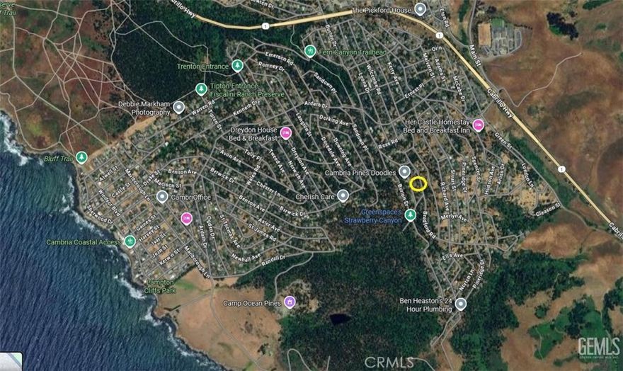 Discover this exceptional vacant lot in the charming coastal town of Cambria, CA, perfectly situated near the beach and iconic Pacific Coast Highway 1. This prime location offers proximity on the ocean making and surrounded by lush landscapes making it an ideal investment opportunity for those seeking a future vacation retreat.
 Three APNs to be sold concurrently: All lots should be purchased concurrently: APN: 024-151-020, 024-151-021, and 024-151-009
This unique piece of land offers long-term potential for those with vision and patience