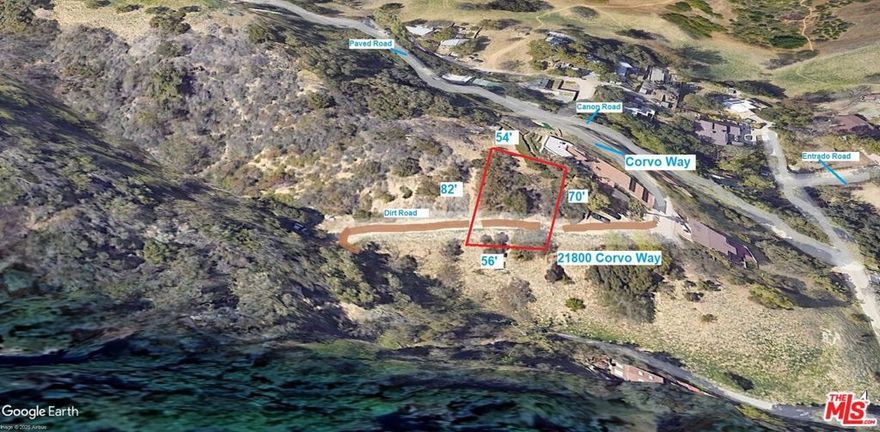 Rare inexpensive $125,000 small lot in Topanga with paved road to site in upper Topanga area off of Old Topanga Drive . Homes are built next door to this property and all along street too . Close to Topanga center with shops and restaurants or 10 minutes to ocean or valley areas . Tremendous potential!