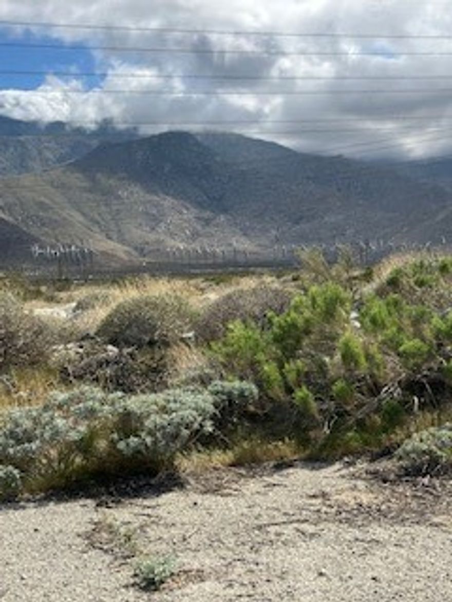 Quarter acre +- lot in Whitewater for sale. Higher elevation offers breathtaking views of San Jacinto mountain. Quiet area with a lot of opportunity for you to own land and bring your RV, mobile home or build your dream home. Close to Cabazon stores, restaurants and outlets. Lot is level. Water and electricity are available to many lots. Buyer to verify availability of all utilities for this property.