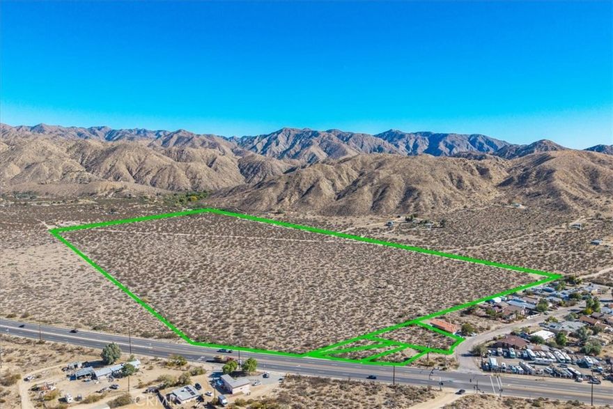 A unique opportunity awaits you! This is an amazing and beautiful package deal nestled in the middle of Morongo Valley. Five parcels being sold together totaling over three and a half million square feet. That is a total of just over 80 Acres. With 414 feet of highway frontage and land spanning back into the pristine country side of Morongo Valley. The largest parcel is the bulk of the property and then there are three other lots with their own APN's on the highway and another one tucked just around the corner on Bella Vista. All connected and all with great views! They look to be highly buildable with water and power immediately adjacent to all of the parcels and the largest parcel has power poles right on it. Morongo Valley is desired for it's location and rural community. 
Situated between the high and low deserts it is a great location for travel to either Palm Springs and the cities of the Coachella Valley or Joshua Tree National Park and the developing areas surrounding it. Boasting highway frontage or secluded privacy depending on where you land on the parcels the possibilities become wide ranging.
At one time there was a high volume well on the main parcel. It is now non-operational. There is also a small slab present. 
Heading East Joshua Tree National Park is only 30 Minutes away. In the opposite direction Palm Springs is an equal distance, 30 minutes away. Morongo Valley itself is a beautiful community with some eclectic shops and restaurants including the renowned Spaghetti Western, A Small Town Grill, The Cactus Mart and more prominent locals. And the Big Morongo Canyon Preserve is just a couple of minutes away and is known for it's wildlife (mule deer, great horned owls, bobcats, etc.), it's bird watching and miles of trails all around a natural oasis in the desert. Come and see this special property. The seller's are also selling a 5 Acre property adjacent to this one that climbs up into the hills for even more striking views. As well as other parcels in Morongo Valley and Yucca Valley.