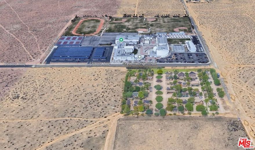 IT'S MOST ATTRACTIVE LOT IN ALL OF APPLE VALLEY!!! LOCATION, LOCATION, LOCATION!!! 10 acres (435,600 SQ FEET) OF FLAT LAND. SMACK MIDDLE OF APPLE VALLEY. In Front of Granite Hills High School. A block away from Central Ave. and Esaws Rd. Just in front of Granite Hills High School, This Lot is Located South-West corner of Octilla Rd. & Esaws Rd. a 4 way street. Photo is an idea not a factual planning/rendering. Buyer to verify all facts. ACCORDING TO APPLE VALLEY PLANNING DEPT, TOTAL OF +/- 22 UNITS CAN BE DEVELOPED WITH POSSIBLE ADU'S.