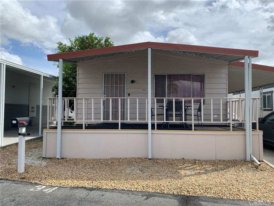 Presenting an exceptional opportunity to own a charming, manufactured home in the Valley Sunrise Senior Community of San Jacinto, CA. This inviting residence offers the perfect blend of comfort and convenience for those seeking a manageable and serene living space. Nestled within this welcoming community, residents enjoy access to fantastic amenities, including a sparkling pool, a well-equipped recreation room with kitchen facilities, and a dog park for your four-legged companions. With its appealing front porch and tranquil ambiance, this home is ready to embrace its next owner. Don't miss out on making it yours!