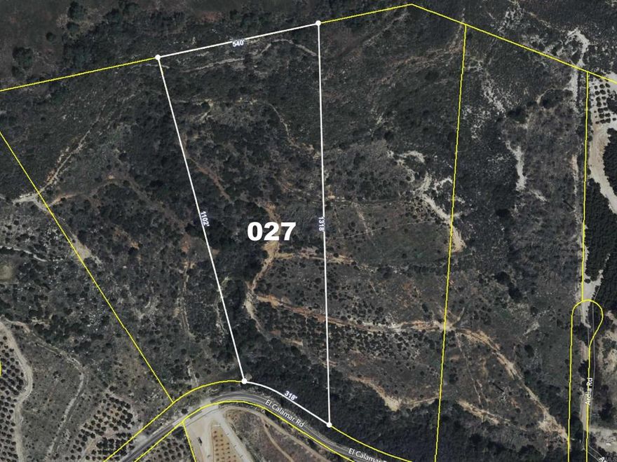 (Click Virtual Tour For Vid!) Offering 1 of 4 contiguous parcels — buy one or more! Each parcel is zoned A-1-10. Three of the parcels have 2-inch water meters installed (not this one 027), and all have power available at the street.  Take a hike on the property and you’ll discover plenty of potential building sites! This former avocado grove features panoramic views, varied topography, and a nearby seasonal stream. Adjacent to a preserve, these properties are ideal for an estate home, agricultural development, or a private retreat.  Located in De Luz, this unique property offers the serenity of country living while being just a short drive from the conveniences of town. Financing source available! For the other individual listings see: 026 El Calamar (10.8 Acres), 027 El Calamar (10.92 Acres), 028 El Calamar (13.74 Acres), 029 El Calamar (14.22 Acres). Note: The pictures may also feature the adjoining properties and views of the Santa Rosa Plateau.