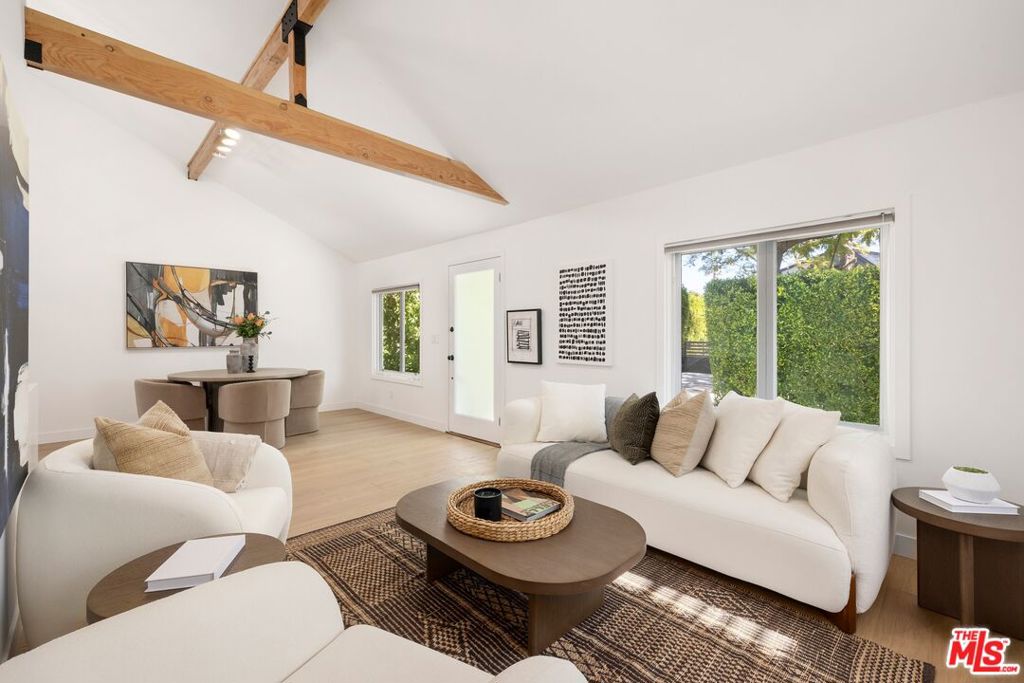 Prime investment opportunity on one of the most sought-after streets in West Hollywood West. Delivered fully vacant after undergoing an exquisite remodel, this beautiful duplex boasts two units on a private lot surrounded by mature and lush hedging. The front cottage has been reimagined from top to bottom and offers beautiful soaring beamed ceilings, and an open concept floor plan - perfect for entertaining. The chef's kitchen features professional grade appliances and an abundance of cabinetry. The bedroom includes built in closets, a beautiful spa-like ensuite bathroom, and direct access into the private back yard with rear deck and patio space. The rear unit has undergone recent upgrades, and boasts a private entrance with charming front patio, large open living and dining space and two private bedroom suites with a large, shared bathroom and rear yard with towering hedges, patio and a lush lawn. Norwich is the premiere one-way street in West Hollywood-West, featuring quiet tree-lined sidewalks perfect for walking to your favorite neighborhood coffee shops and restaurants.