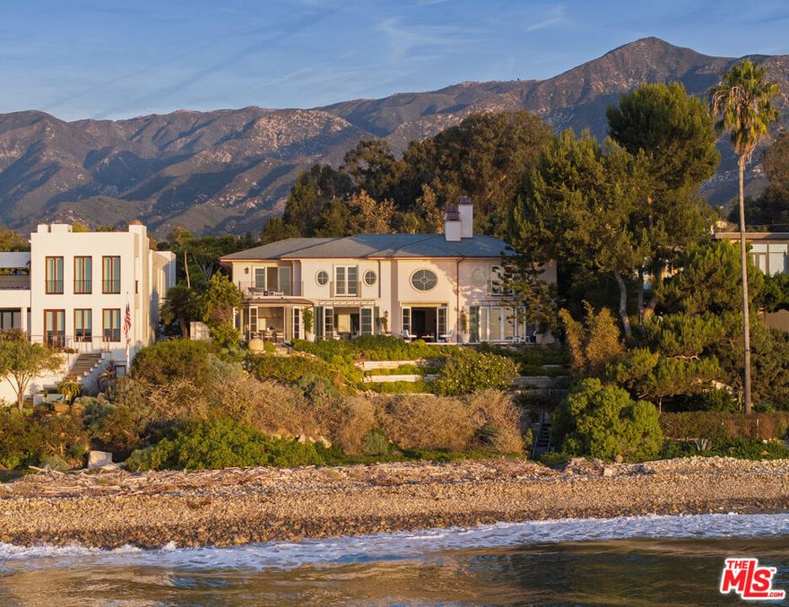 Enveloped by the ocean's timeless beauty, this exquisite Montecito villa blends the charm of Provencal design w the breathtaking allure of the California coastline. Extensively renovated from 2020-2023 & located in the exclusive, gated Fernald Cove Point, a tapestry of exceptional craftsmanship & timeless functionality converge in spacious, bright living areas that open up to expansive patios w sweeping ocean & island views. A spectacular great room, chef's kitchen w La Cornue range & elegant dining room await ocean view entertainment while 2 primary & 3 guest suites serve as secluded retreats. With 101 feet of beach frontage just moments from Montecito, Summerland & Carpinteria, seize the opportunity for a seaside sanctuary unlike any other.