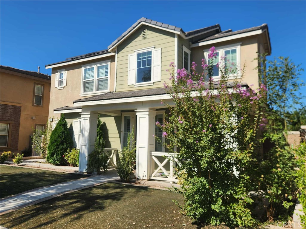 Welcome to this well-maintained 4-bedroom, 3.5 -bathroom home in the Sought After and Admired College Park community of Chino. This Modern home is designed for comfortable living, this two-story residence features neutral-toned paint, creating a warm and inviting atmosphere. The entryway leads to a cozy lounge area that seamlessly connects to the dining room. The kitchen is equipped with quartz countertops, stainless steel appliances, and a large island for meal preparation and casual dining. Rare to find in newer builds, the kitchen comes with a walk in pantry. Adjacent to the Kitchen is a spacious dining room that is perfect for formal dining or an office space. The first floor also includes a bedroom and a full bathroom, accommodating visitors and multi-generational living needs.
Upstairs to meet a versatile loft that serves as an additional office and enterntainment space. The master bedroom includes a spacious en-suite bathroom with a soaking tub, separate shower, and a spacious walk-in closet. Needed for any family, the second floor is equipped with a laundry room. 2 additional bedrooms and a full bathroom complete the second floor.
Additional features includes Fully paid off Solar panels, Ev Charger, Water Softener System, Shutter blinds, Window remote control shades, recessed lighting, Luxurios Vynel Floors and a three-car garage.
Community amenities include a clubhouse, swimming pool and spa, barbecue area, gym, and courts for basketball, football, and skateboarding. Conveniently located near local restaurants and educational institutions.
Do not let this Awesome opportunity pass you by as this is the perfect home to have family settle and grow with this wonderful community.