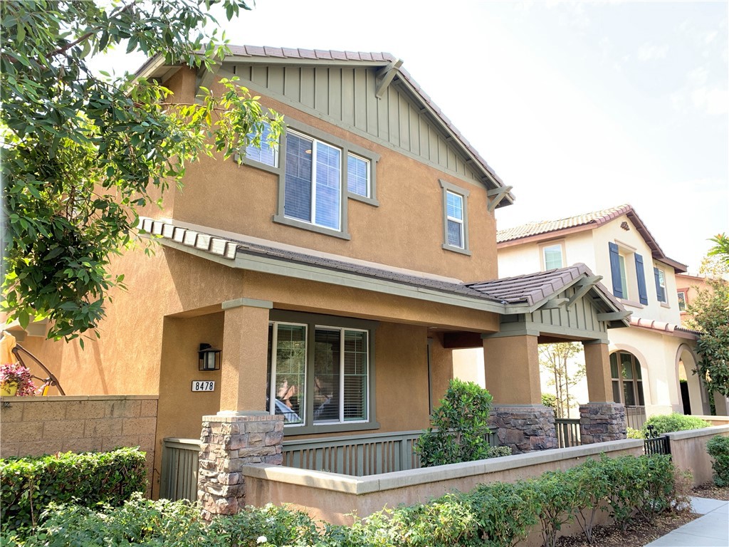 Located in a quiet neighborhood of Rancho Cucamonga, this home has one of the best floor plan that features 3 bedrooms, which include a sizable master bedroom with a large walk-in closet, 2.5 bathrooms, a large loft on the second floor, a cozy family room with great natural lighting. A gourmet kitchen with Whirlpool kitchen appliances, granite countertops, gas cooktop/oven, and stainless steel sink. Home comes equipped with solar panels and the park view right in front of the house. Walking distance to the community pool and BBQ area. Great commuting location, close to the 10, 210 and 15 Freeways and close to shopping centers including the Victoria Gardens and Ontario Mills Outlet.