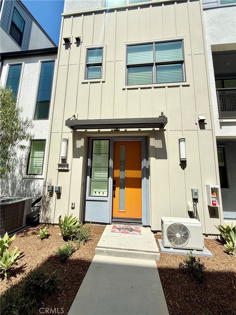 Built in 2022, this modern tri-level condominium offers 3 bedrooms and 2.5 bathrooms with an open-concept design. The kitchen features white cabinets, quartz countertops, and opens to a private balcony perfect for barbecuing and enjoying the view. 2 attached tandem car garage with epoxy flooring. EV ready charging. Solar included and Wifi included. All rooms with ceiling fans. Luxury vinyl plank flooring. Home is partially furnished with sofa, dining table, and a 50-inch TV. Washer, dryer, and refrigerator included. Walking distance to Ontario Mills, Toyota Arena, shopping centers, target, kohl's, and restaurants. Conveniently located just 4 minutes from Ontario International Airport. Close to freeway 10, 210 and 60. Turn key!!