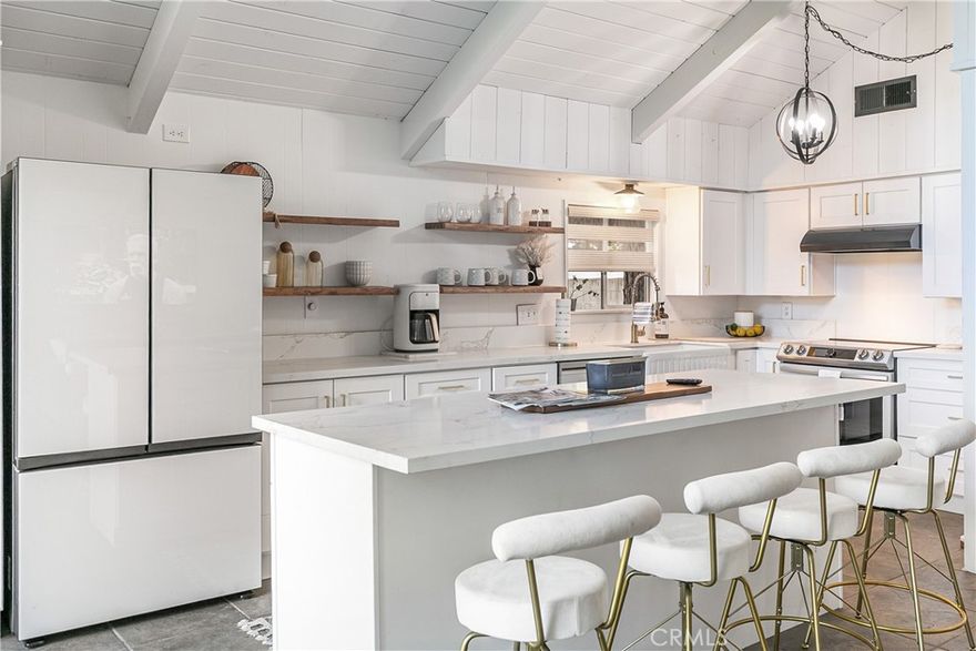 Picture walking into a stunning 1960s cabin with jaw-droppingly high vaulted ceilings, all recently painted a beautiful bright White and, as you slowly move further into the living area, you're hit with the most breathtaking (and totally unobstructed) views of the forest framed to absolute perfection by the classic A Frame windows that tells you instantly: you're in the mountains! Add a fully remodeled kitchen to all that featuring exquisite white quartz countertops with gorgeous flecks of gold that catch your eye, floating shelves and all high-end appliances, a wood burning stove to gather round in winter with your hot chocolate and extra marshmallows which serves as the true "heart" of the home, a surprisingly gentle backyard lot on which to sled with friends and family and true peace and quiet day in, day out? Well, welcome home to "The White Rose of Rose Lane" - your gorgeous Twin Peaks retreat which could be an ideal starter home or a fabulous vacation spot for when you just need to get away from the hustle and bustle of city life and fully recharge with zero distractions. Living here feels as if you're literally sharing the forest with all the wonderful wildlife and nature and there's way more to this than it simply being a pleasant experience. Did you know, for example, that listening to birdsong daily can actually help to calm you by activating the parasympathetic nervous system? After all, there's a very good reason many, many people move to the mountains! Come and check out this unique home which has so much character, charm and offers outstanding value for money. You'll fall in love!