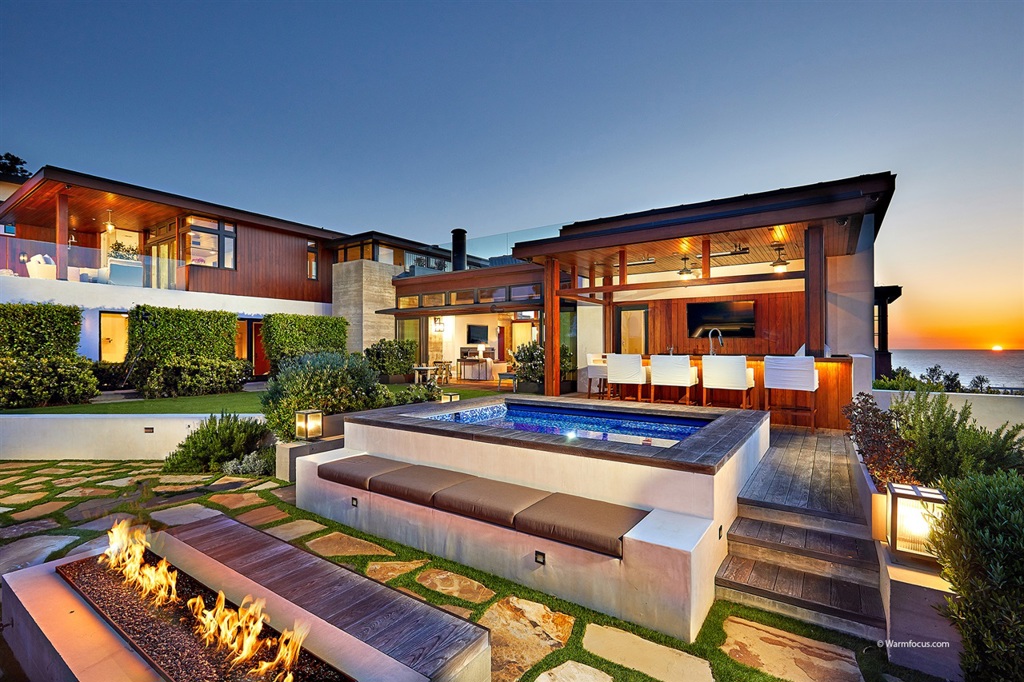 The ultimate MODERN coastal LIFESTYLE residence. Breathtaking whitewater OCEAN and backcountry VIEWS. Exquisite modern design, harmoniously blending the finest woods, state of the art concrete and glass completed in 2015. Extremely PRIVATE from this 6BR/6.5BA home with master spa-like retreat, outdoor kitchen, pool & spa, sport court, guest suite and 10 car garage. Walk to the village of Del Mar shops, restaurants and beach. Unable to duplicate this home again today. THE CROWN OF DEL MAR Inspiring on every level, the stunning unrivaled views and architectural achievement in sophisticated simplicity, crown this luxurious modern coastal estate as a rare jewel of Del Mar. Harmoniously blending sweeping spaces flawlessly with breathtaking perspective, from panoramic whitewater coastal views to the west to soothing easterly views over the preserve, Rancho Santa Fe and Mount Palomar, this perfectly poised modern masterpiece is the quintessential destination in endless summer living. Completed in 2015. Designed by KAA Design of Los Angeles. Built by Wardell Builders of San Diego. Simply stated this 6BR/6+BA, 6,580 SF custom built estate could not be duplicated again today. Beautiful wide plank wood floors, grain matched built-ins, mahogany ceilings, white marble counters, and poured in place concrete walls are just some of the stylish details of this special home. State-of-the-art technology provides the ultimate contemporary living experience. See attached documents.. Neighborhoods: Olde Del Mar Equipment: Pool/Spa/Equipment Other Fees: 0 Sewer: Sewer Connected Guest House Est. SQFT: 330